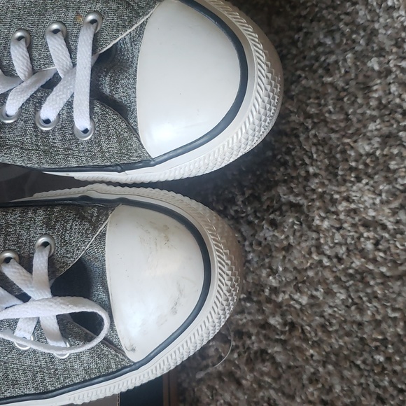 Mens 11.5 Coverse All Star in Buff & Herbal/White knit material - Picture 2 of 8